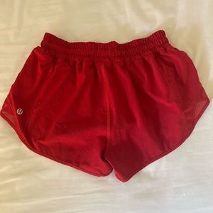 Lululemon Red Hottie Hot Shorts - size 4